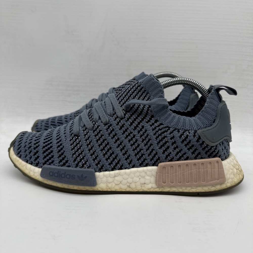 Adidas NMD_R1 STLT Primeknit Boost Running Shoes Raw Steel Size US 9 Sneakers